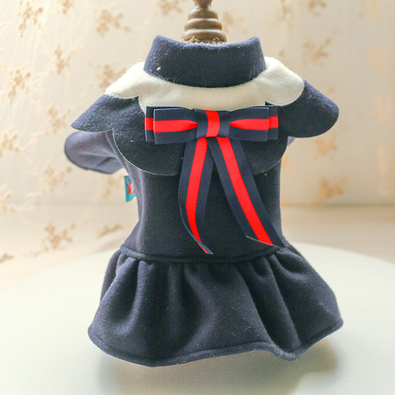 Costume d'automne et d'hiver en tissu de laine pour chien et chat de style britannique